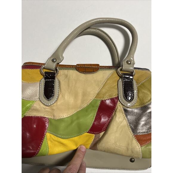 Vintage Patchwork And Quilted Purse‎ Multi Compartment 15x10 In - Picture 5 of 5